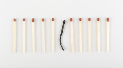 One Burned Match among Unburned Ones