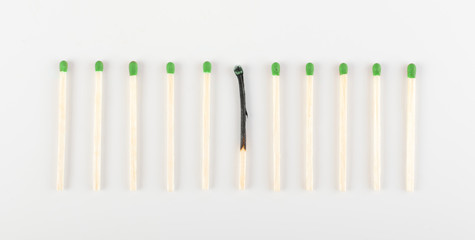 One Burned Match among Unburned Ones