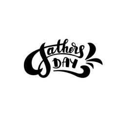 Obraz premium Happy Fathers Day. Hand lettering illustration for a banners posters stickers cards T-Shirt flyers postcards. Calligraphy. Vector