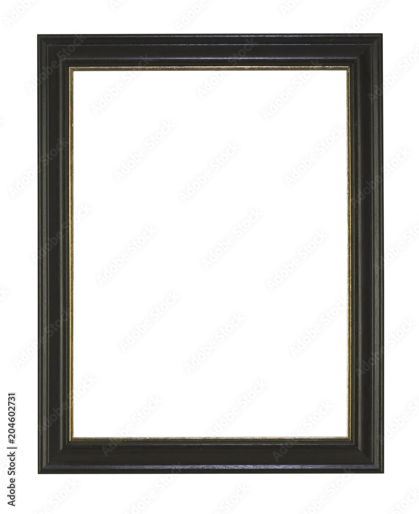 Wall mural BLACK PICTURE FRAME ISOLATED ON WHITE BACKGROUND