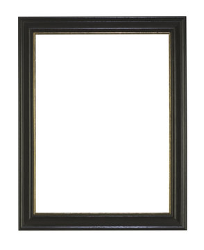 BLACK PICTURE FRAME ISOLATED ON WHITE BACKGROUND