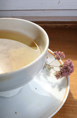 Tea made from dried oregano is a medicinal herb that has a pleasant aroma

