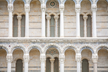 Details of Pisa Cathedral, Roman Catholic cathedral dedicated to the Assumption of the Virgin Mary...