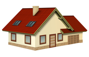 House icon, 3D isolated vector design.