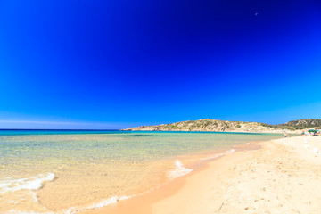The beach of Chia su Giudeu, Sardinia