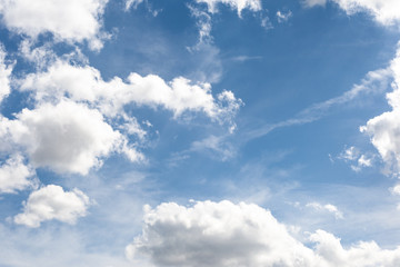 Blue cloudy sky during sunshine