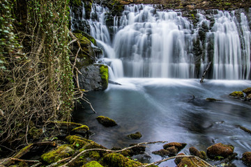 waterfall in a river
