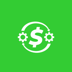 cost optimization, financial vector icon