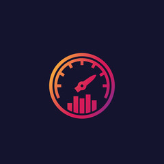 Efficiency, performance vector icon
