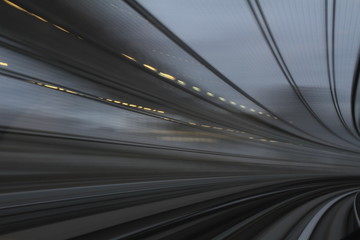 Obraz premium 疾走する都市