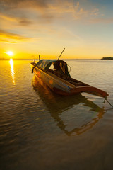 golden sunrise at batam, Indonesia