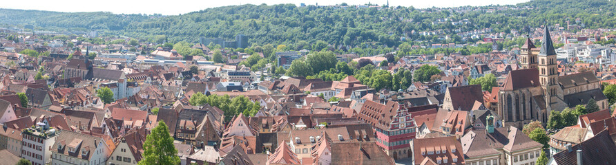 Fototapeta na wymiar Panoramaaufnahme Innenstadt Esslingen am Neckar