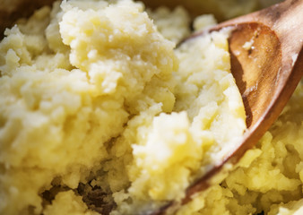 Mashed potatoes food photography recipe idea