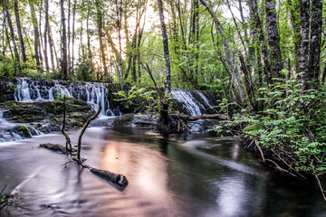 waterfall in a river
