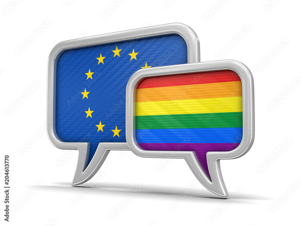 Poster speech bubbles with flags. image with clipping path