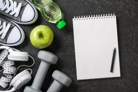 Fitness concept with equipment and accessories
