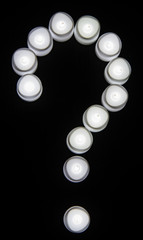 White lights question mark icon