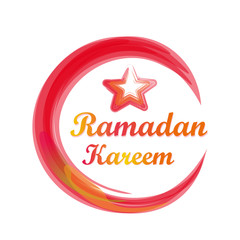 Ramadan Kareem lettering card design. Vector illustration
