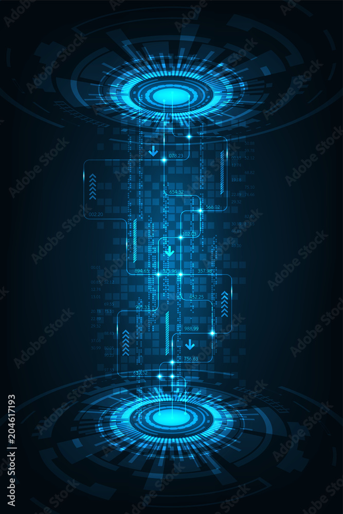 Wall mural transfer of digital data from the database.