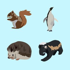 icons about Animal with transparent, emblem, figure, tail and silhouette