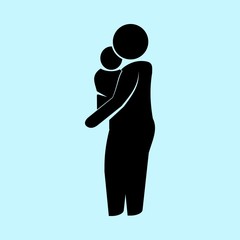 icons about Human with todder, art, happy, family and woman