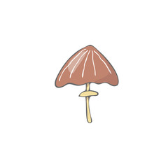 Mushrooms figure clip art vector color texture element funny forest oak similar fantasy red bown long food menu doodle mushrooms simple similar on white background