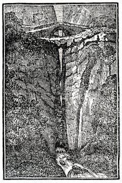 Natural bridge of Icononzo, Colombia (from Das Heller-Magazin, December 6, 1834)
