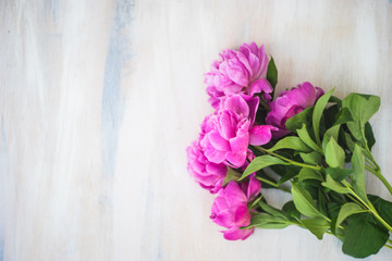 Summer flowers concept with peony