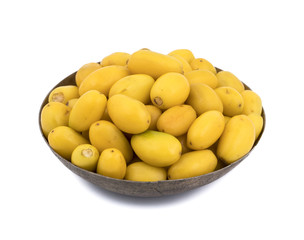 Sweet Khirni Fruit isolated on white background