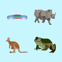 icons about Animal with joey, paintings, vertebrate, zoological and decorative
