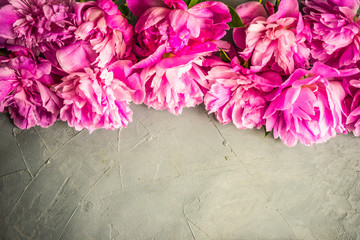 Summer flowers concept with peony