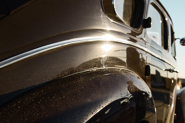 Nice retro car, close up