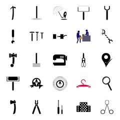 instruments and tools icons set