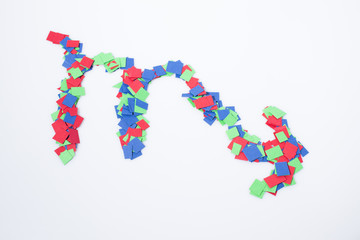 Zodiac symbol scorpio multicolor isolated in a white background