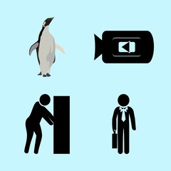 icons about Human with employee, finance, graphic, figure and communication