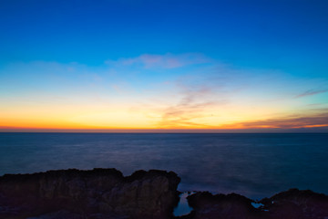 Fototapeta na wymiar Just before sunrise, Adriatic sea, Puglia, Italy