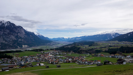 Fototapeta na wymiar city in the Alps in Austria, Tyrol