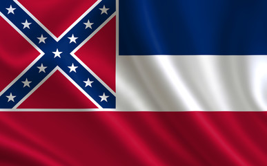 Flag of the state Mississippi. A series of 