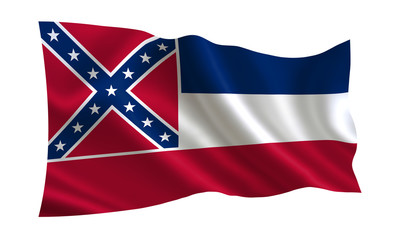 Flag of the state Mississippi. A series of 