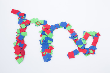 Zodiac symbol virgo multicolor isolated in a white background