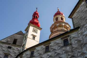 Bottom view of Nachod castle in Czech Republic © mino21