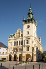 Fototapeta na wymiar City hall in Nachod city in Czech Republic