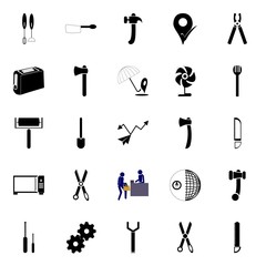 Obraz premium instruments and tools icons set