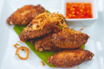 Thai food, Fried chicken with herbs