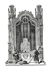 High altar of Cologne Cathedral with Shrine of the Three Kings, Cologne, Germany (from Das Heller-Magazin, November 29, 1834)