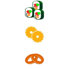 icons about Food with seaweed, freshness, sushi rools, dinner and juice