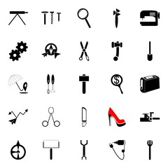 instruments and tools icons set
