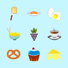 icons about Food with eat, fatty, vanilla, parmesan and lunch