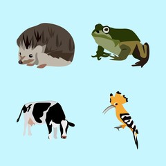 icons about Animal with element, abstract, domestic, black and tropical