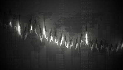 Economic graph with diagrams on the stock market. Abstract vector background for business and financial concepts and reports.